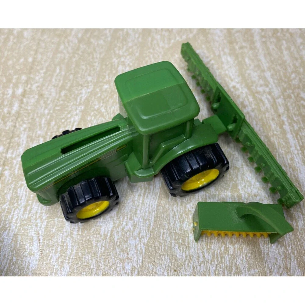 ERTL John Deere Tractor & Trailer and Stationary Plastic Tractor with 2 Rakes